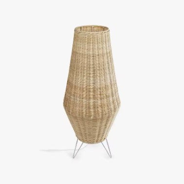 Lampadaire rotin style nordique
