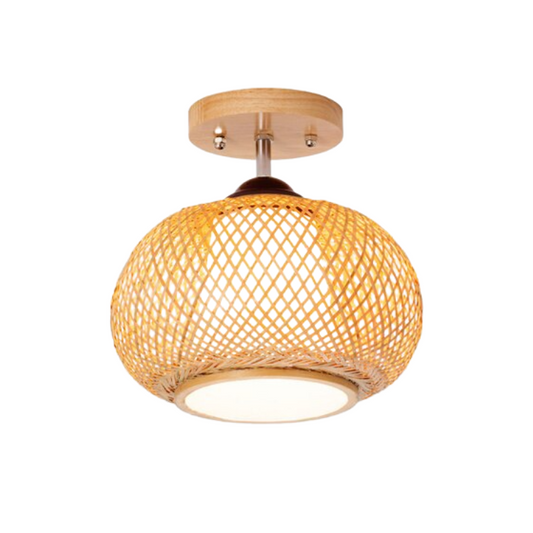 Plafonnier Boule Rotin | ÉLOISE