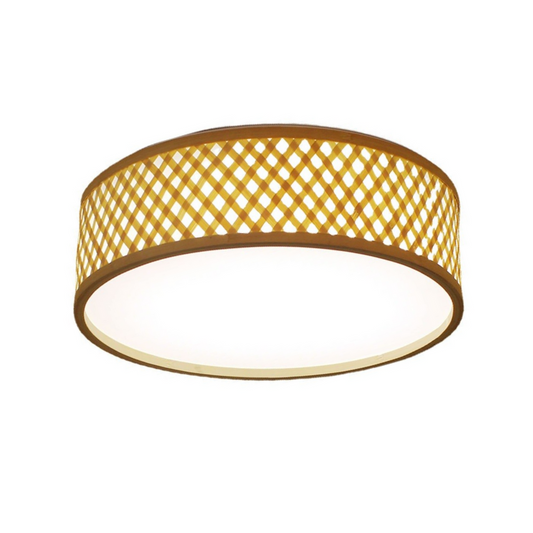 Plafonnier rotin LED | LYSIA