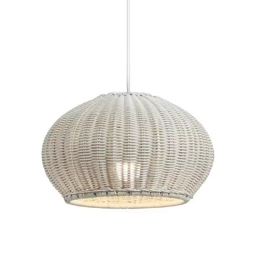 Suspension rotin classe blanche