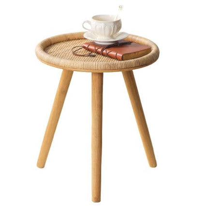 Table basse en rotin bohème