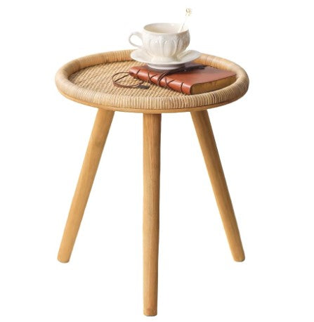 Table basse en rotin bohème