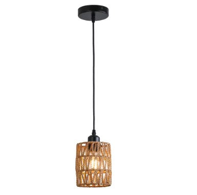 Suspension rotin simple et chic