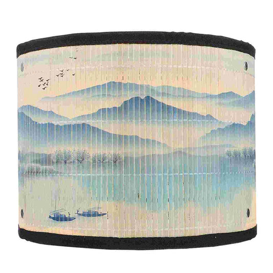 Abat-Jour Bambou Paysage Peint | HUAN