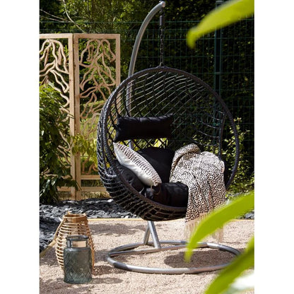 Balancelle en Rotin Noir | HARMONIE