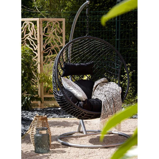 Balancelle en Rotin Noir | HARMONIE