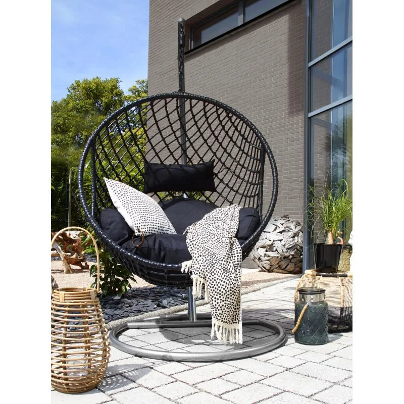 Balancelle en Rotin Noir | HARMONIE