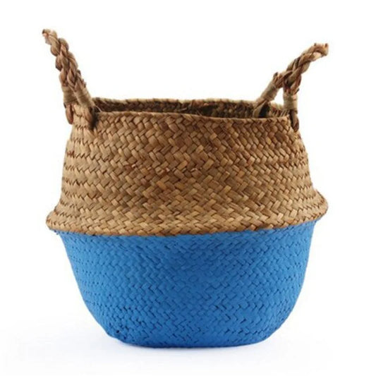 Cache Pot Osier Bleu