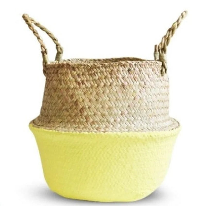 Cache Pot Osier Jaune