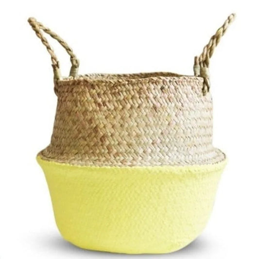 Cache Pot Osier Jaune