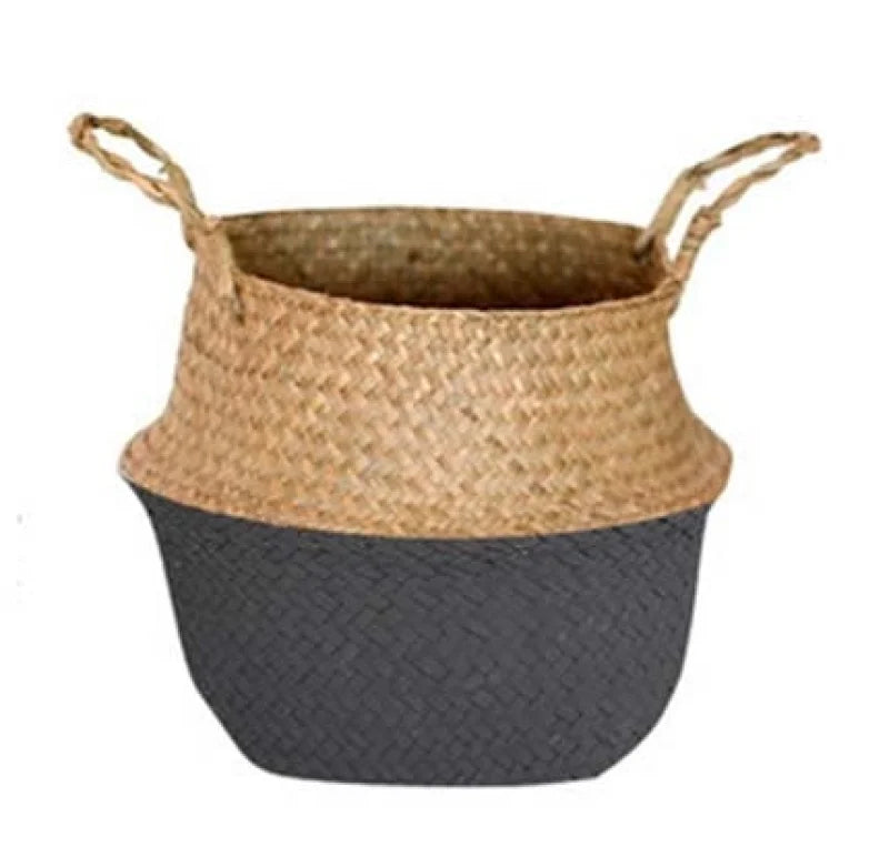 Cache Pot Osier Noir