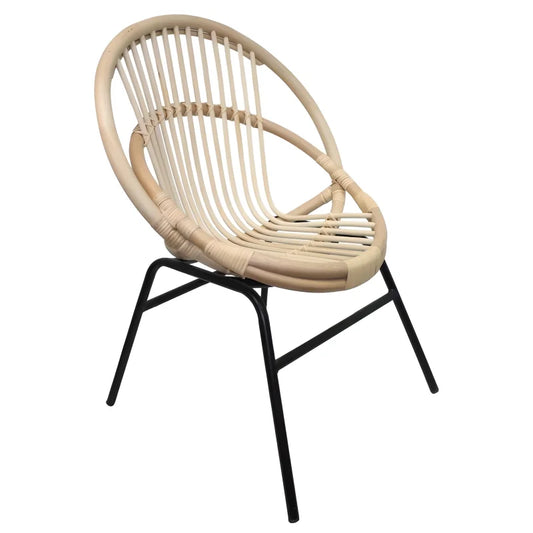 Chaise en Rotin Blanc | LINA