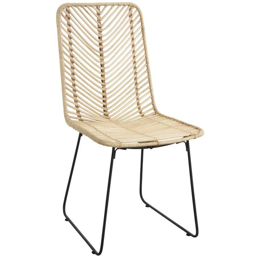 Chaise en Rotin et Métal | CALYPSO