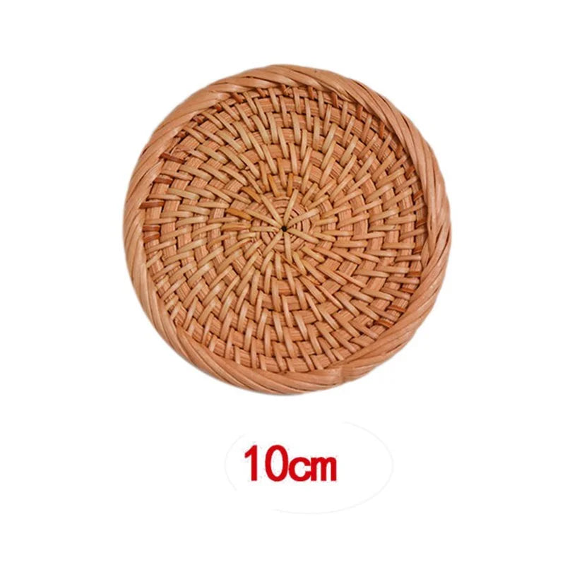 Dessous de Plat Rond en Rotin