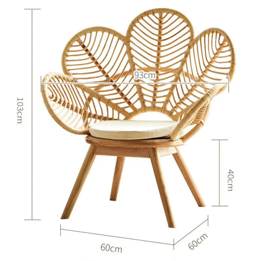 Fauteuil en Rotin Bois Clair | ARIA