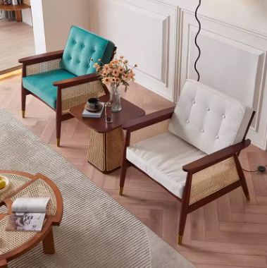 Fauteuil rotin style japonais