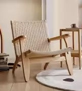 Fauteuil en Rotin et Bois Massif