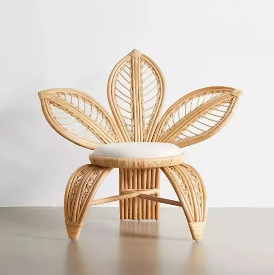 Fauteuil en rotin fleur