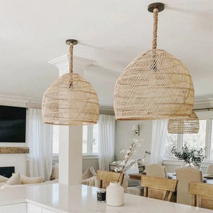 Grande Suspension rotin & corde | LIANA