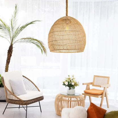 Grande Suspension rotin & corde | LIANA