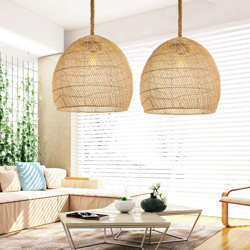 Grande Suspension rotin & corde | LIANA