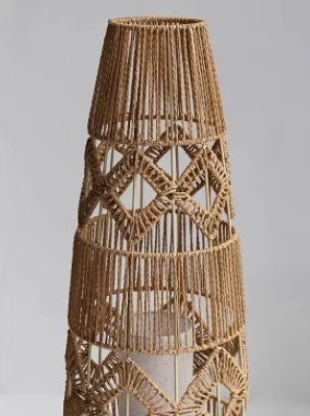 Lampadaire rotin stylé
