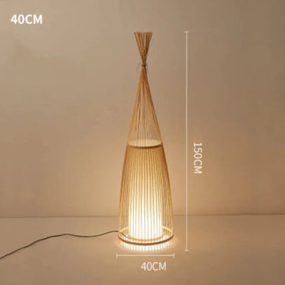 Lampadaire en Rotin Salon | LUMISPHÈRE