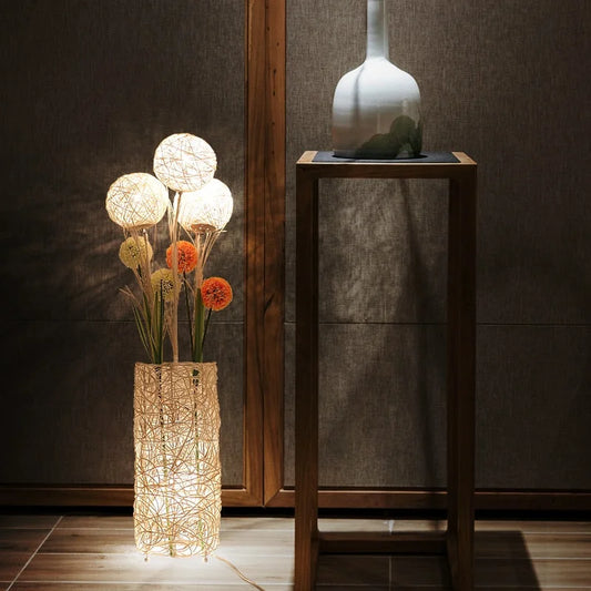 Lampadaire Fleur Rotin | FLORA