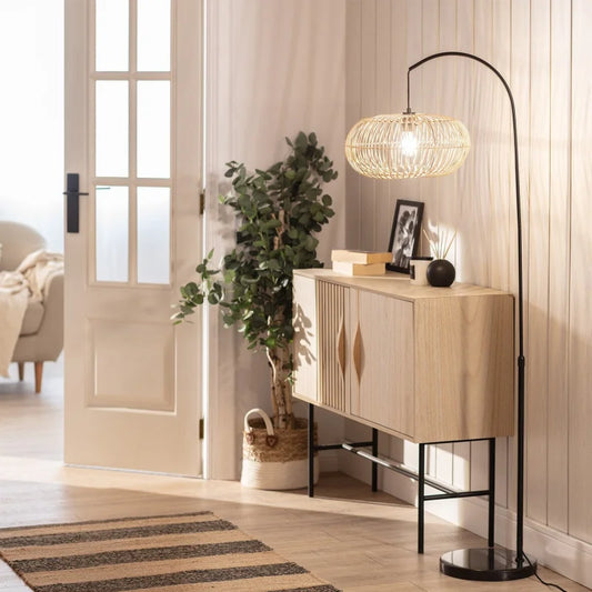 Lampadaire Rotin Clair | IDRIS