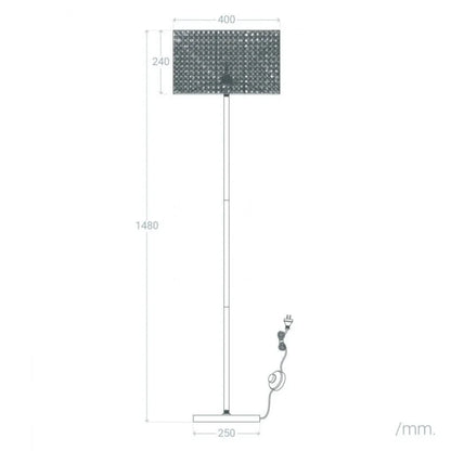 Lampadaire Rotin Sur Pied | AURÉLIE