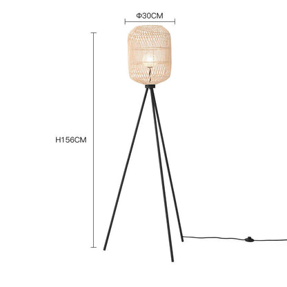 Lampadaire Trépied Rotin |  SOLÈNE