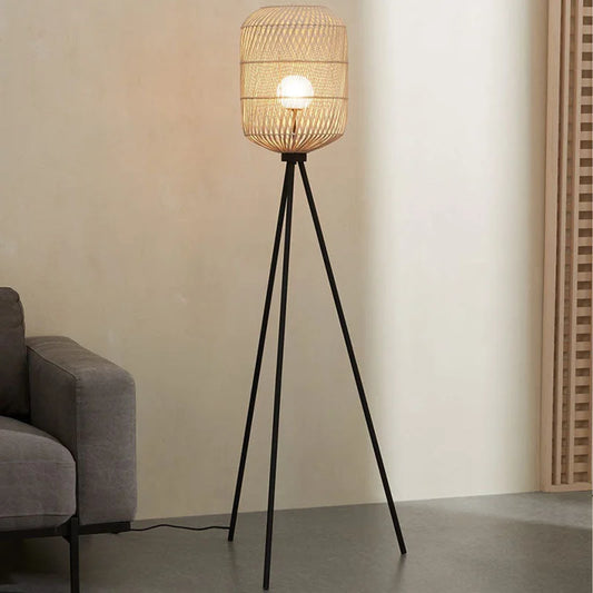 Lampadaire Trépied Rotin |  SOLÈNE