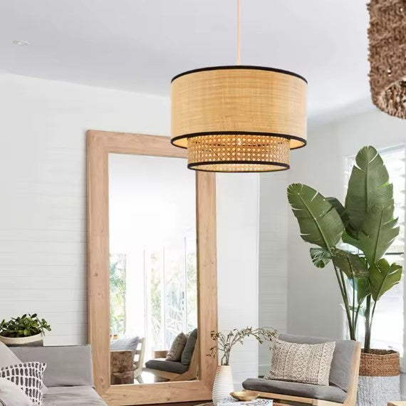 Lampadaire Rotin