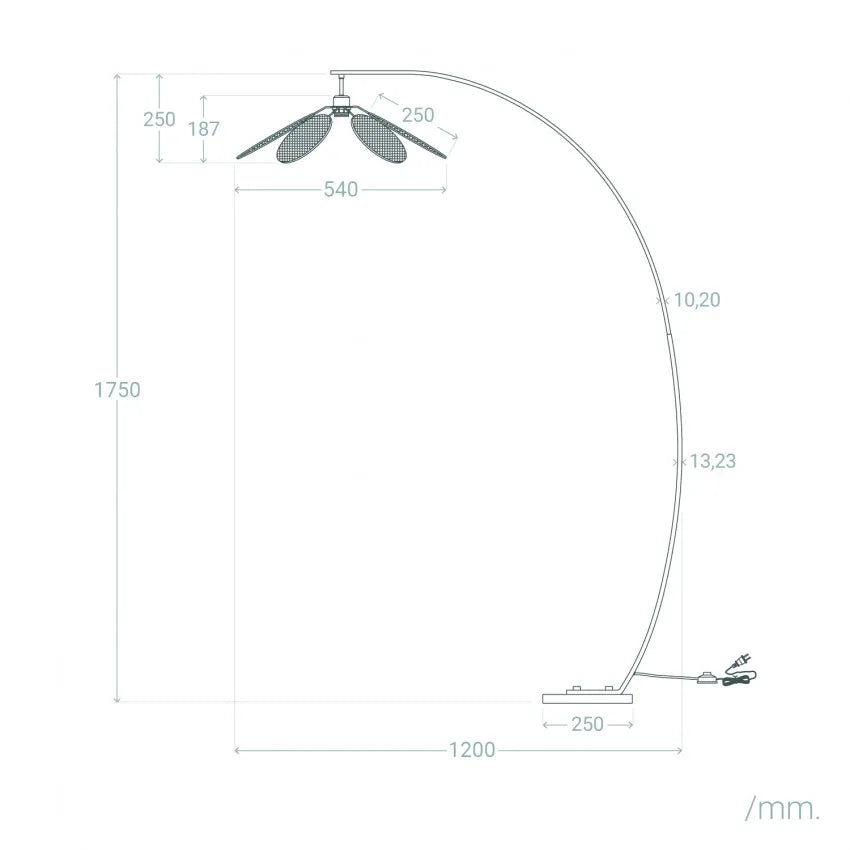 Lampadaire Rotin Japandi |  FLORAISON