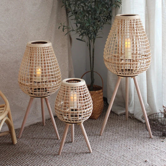 Lanterne Bougie Rotin | LÉANA