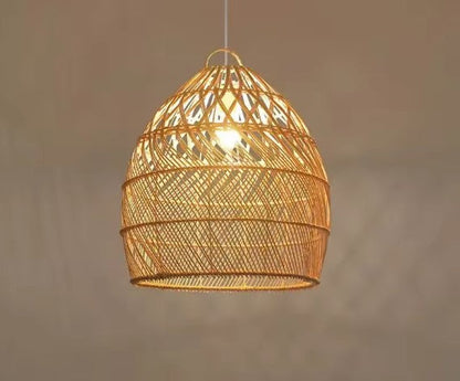Luminaire en rotin ficelle chic