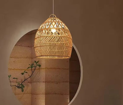 Luminaire en rotin ficelle chic
