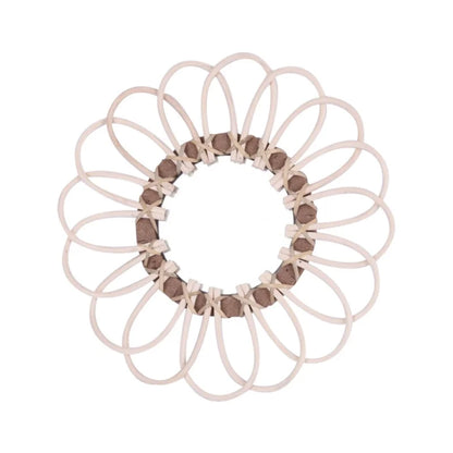 Miroir à Suspendre en Rotin Rose