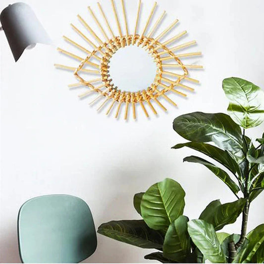 Miroir en Rotin Œil Vintage | SÉRÉNITÉ