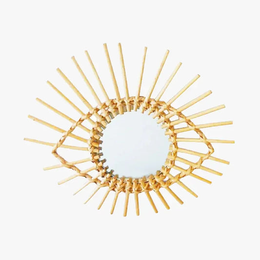 Miroir en Rotin Œil Vintage | SÉRÉNITÉ
