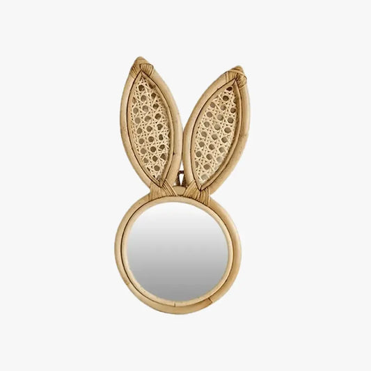 Miroir en Rotin Oreilles de Lapin | LAPINOU