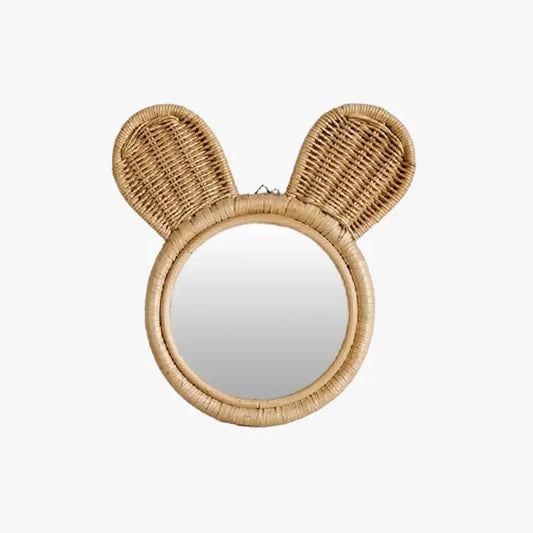 Miroir en Rotin Tête d'Ours | BEAR