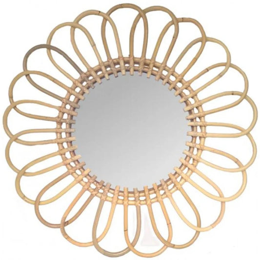 Miroir Rotin Années 60