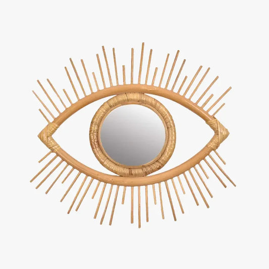 Miroir en Rotin Forme d'Œil | ORION