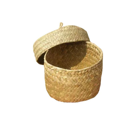 Panier en Rotin Avec Couvercle
