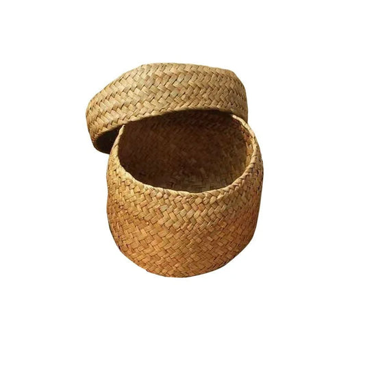 Panier en Rotin Avec Couvercle