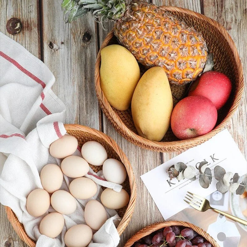 Panier en Rotin Coupelle à Fruits