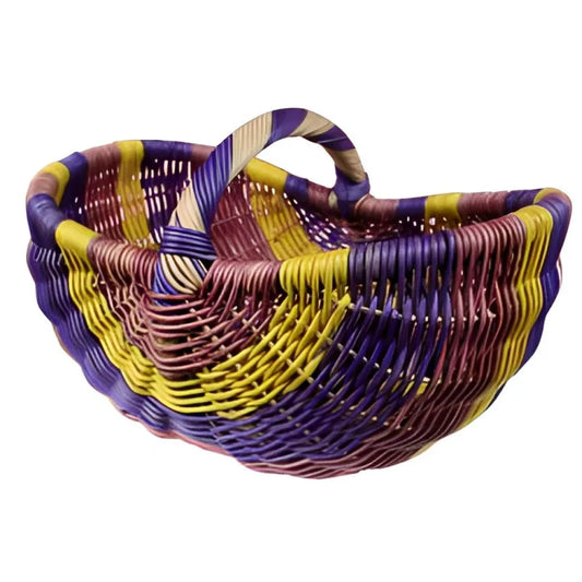 Panier en Rotin Multicolore