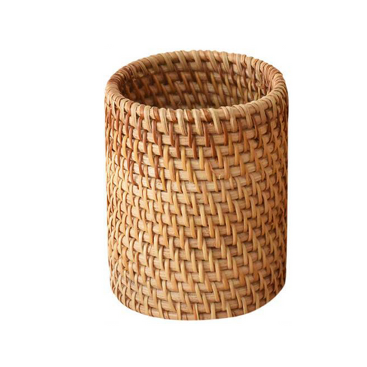 Pot de Rangement en Rotin