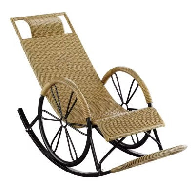 Fauteuil rotin à bascule
